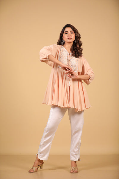 Peach Tunic And Pants