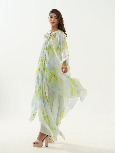 Lime Printed Tunic & Palazzo