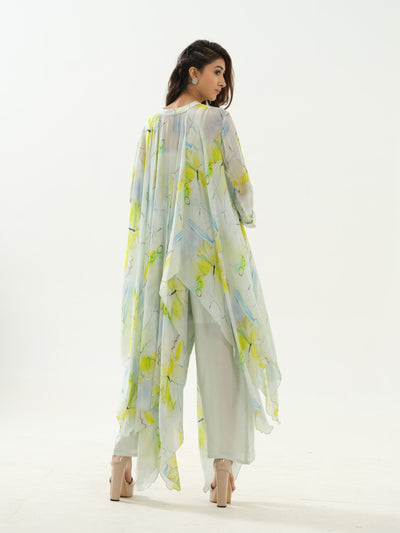 Lime Printed Tunic & Palazzo