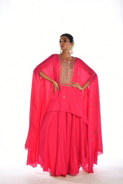 Rani Embroidered Kaftan Sharara Set