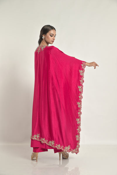 Rani Cape With Kurta & Palazoo