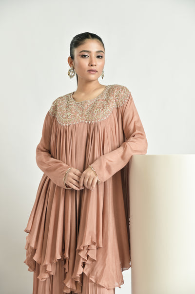 Brown Sharara Set