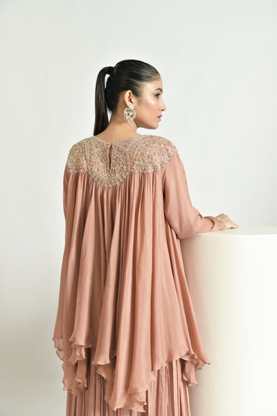 Brown Sharara Set